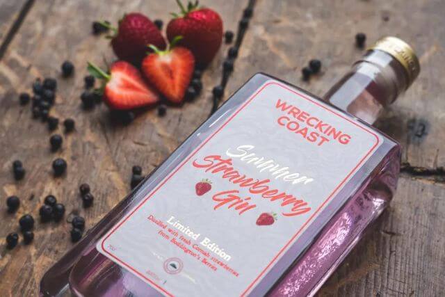 A bottle of The Wrecking Summer Strawberry Girl Gin.