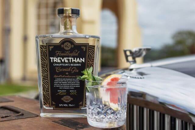 A bottle of Trevethan Chauffeur's Reserve Cornish Gin.