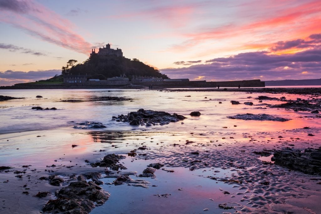 Sunset Spots in Cornwall, St Michaels Mount