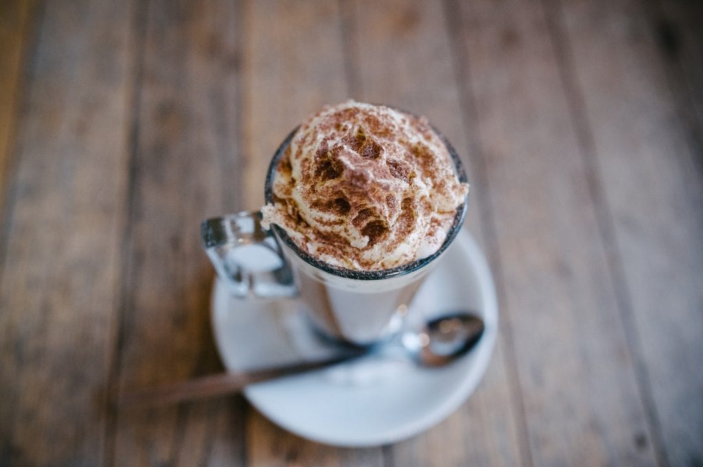 Beach Cafes in Cornwall, Hot Chocolate with Cream