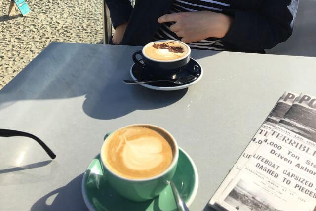 Porthmeor Beach Cafe coffees.