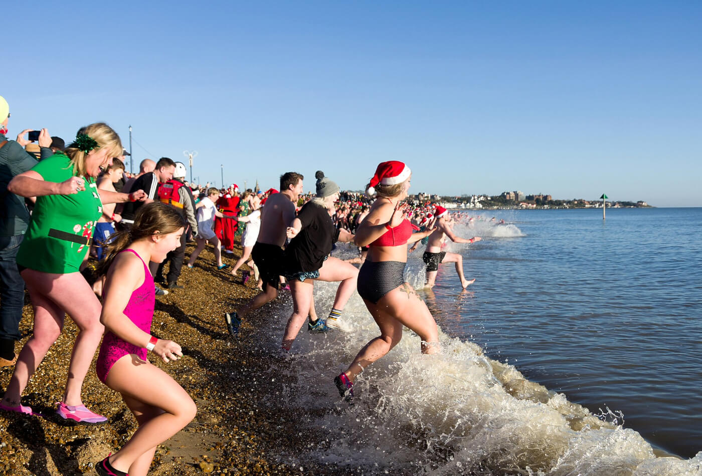 Christmas Day swim in Cornwall.