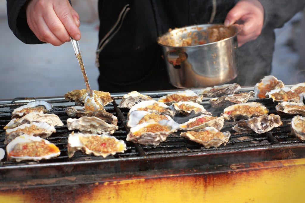 Delicious barbecue oyster