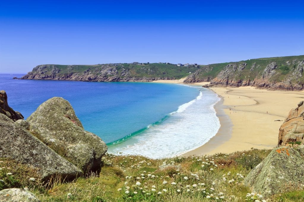 Beautiful Porthcurno beach