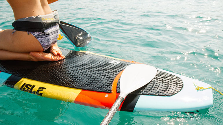 paddleboard in water