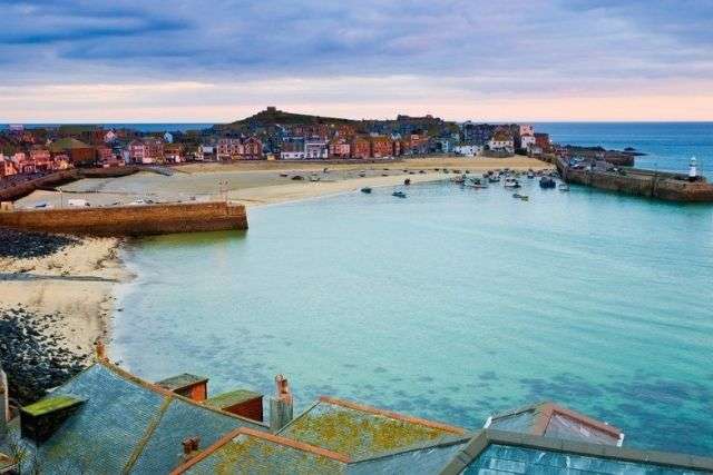 St Ives Harbour at dusk