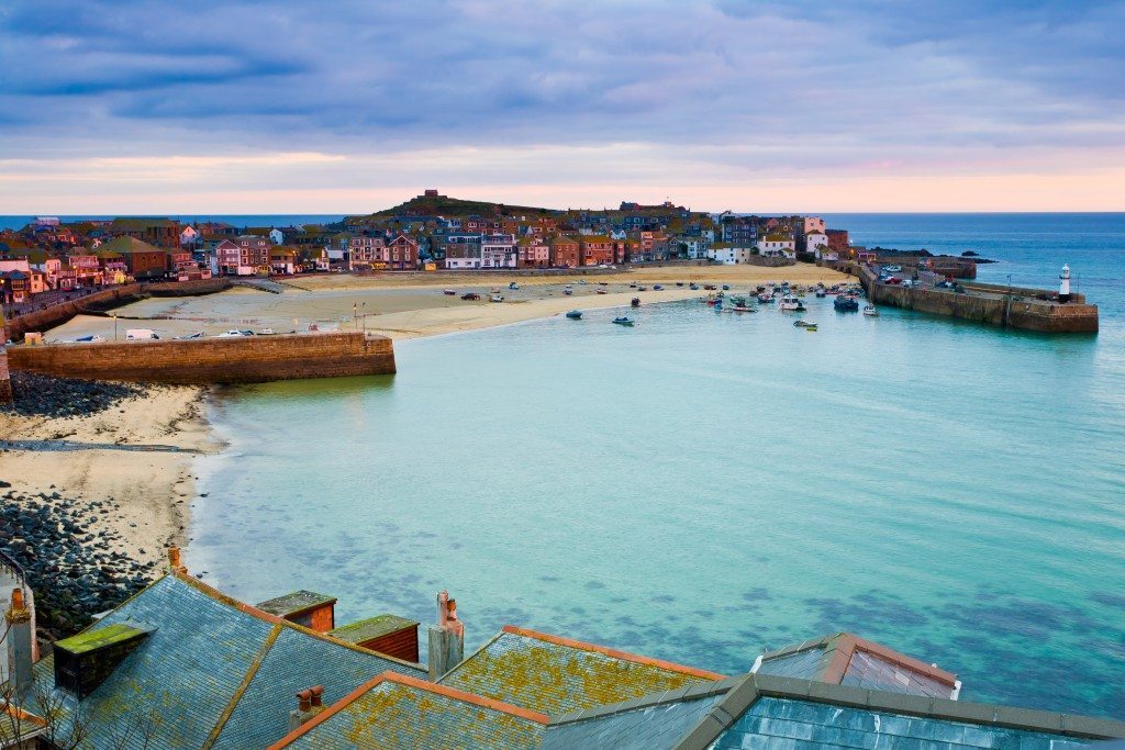 St Ives Harbour at dusk