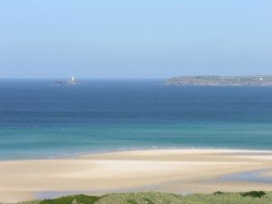 Porthkidney Sands taken from Hawke's Point, Carbis Bay. www.carbisbayholidays.co.uk