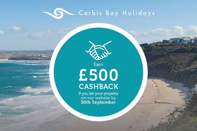 £500 cashback with Carbis Bay Holidays