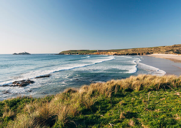 Godrevy Beach in Cornwall