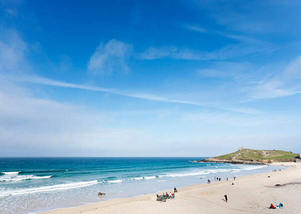 Porthmeor Beach in Cornwall