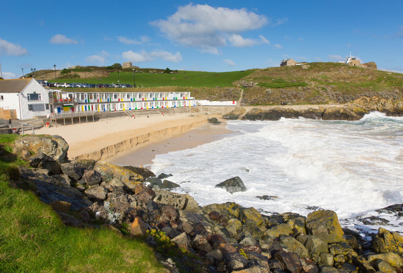 Porthgwidden Beach in St Ives, Cornwall, UK.