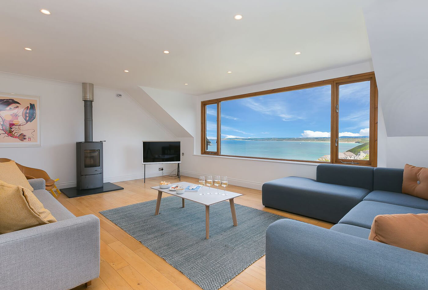 Bayside living area with sea view - thinking of buying a holiday let in st ives.