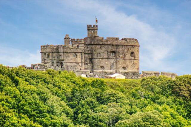 View of Pendennis Castle in Falmouth, Cornwall.