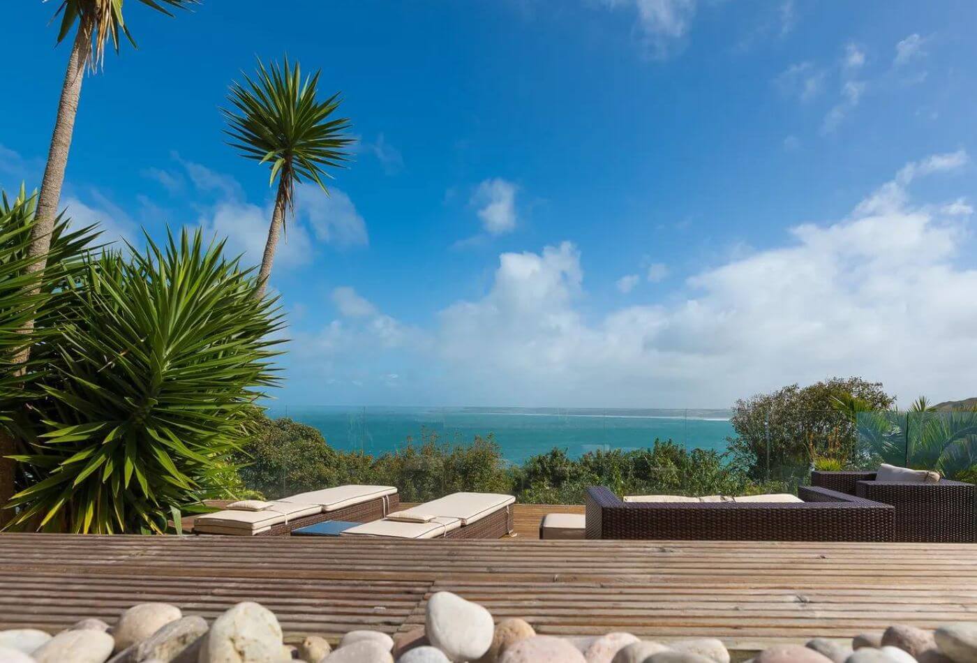 View of St Ives Bay from a Carbis Bay Holidays property.